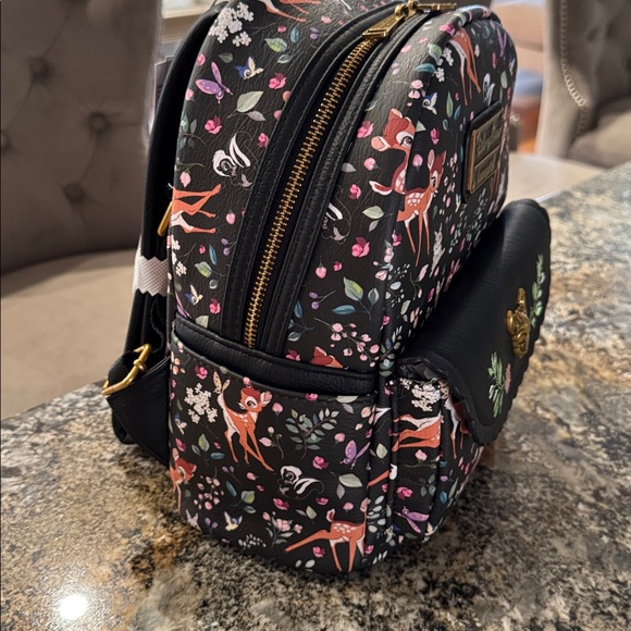 Loungefly Disney Parks Bambi AOP Black Forest Friends Embroidered - Picture 4 of 9